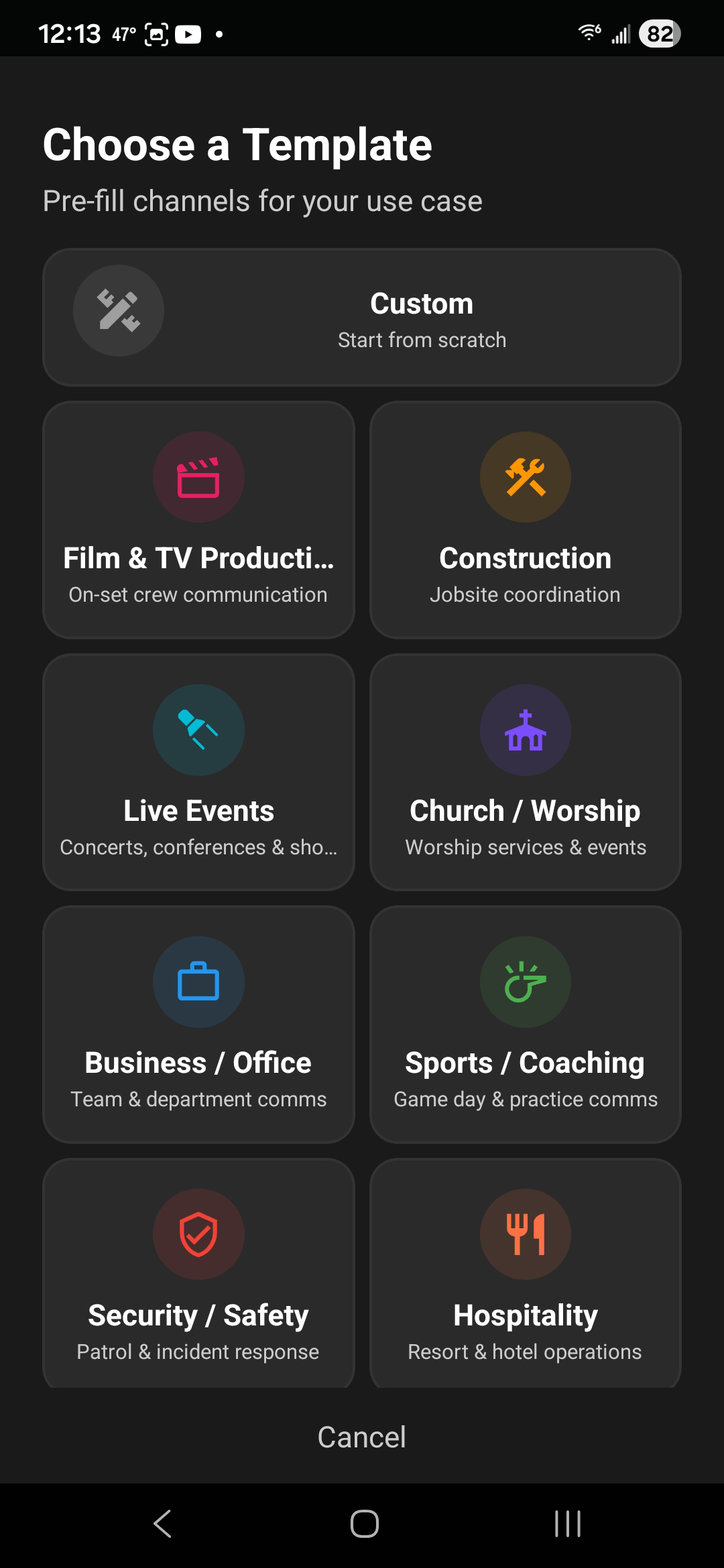 CrewTalk hub templates